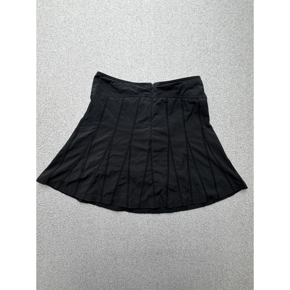 Athleta Skirt Womens 4 Black Athletic Flare Stretch Zip Pocket Tennis Running